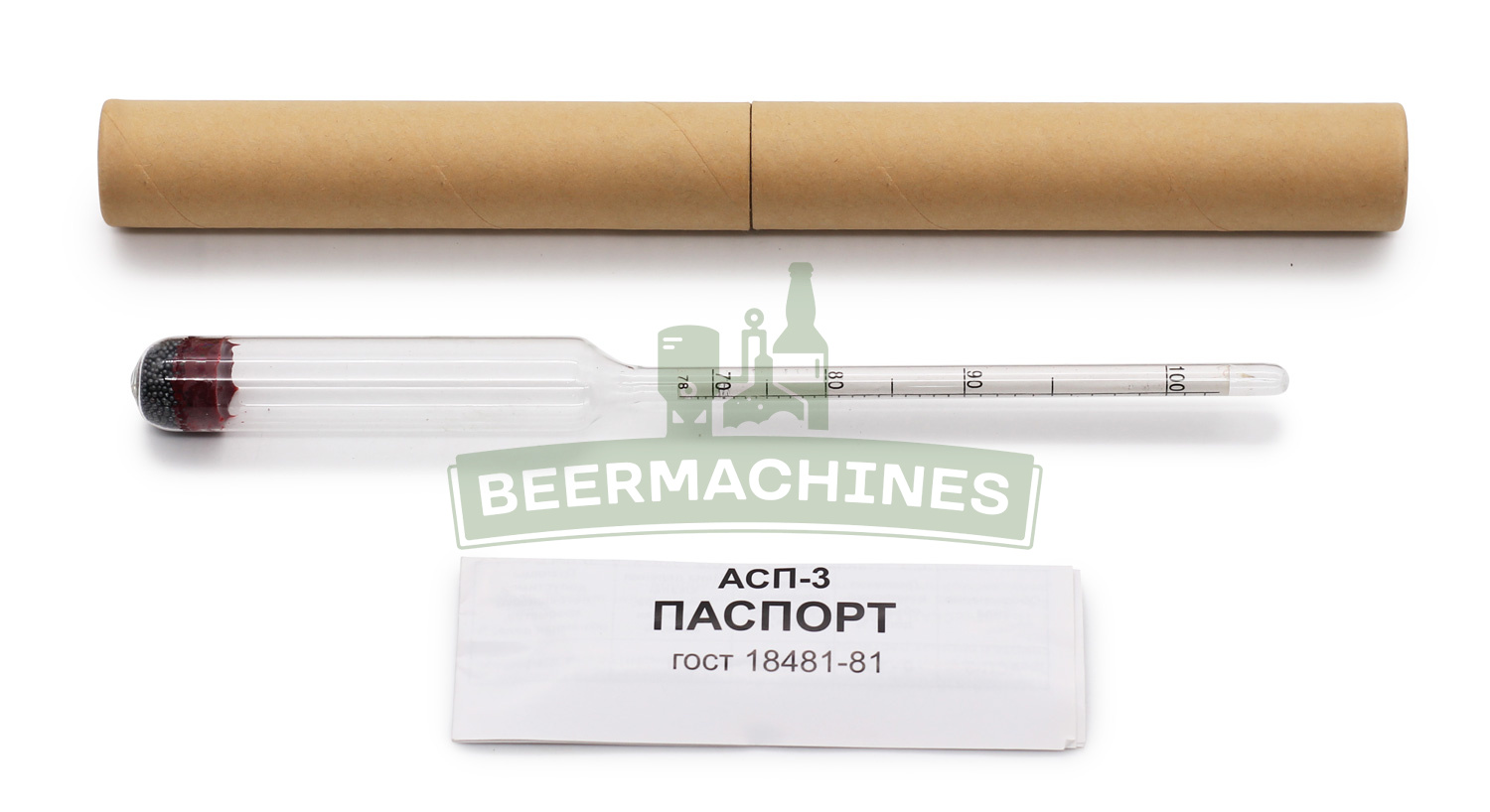 Ареометр для спирта АСП-3 (70–100 %). Купить в интернет-магазине  BeerMachines с доставкой по Москве и России